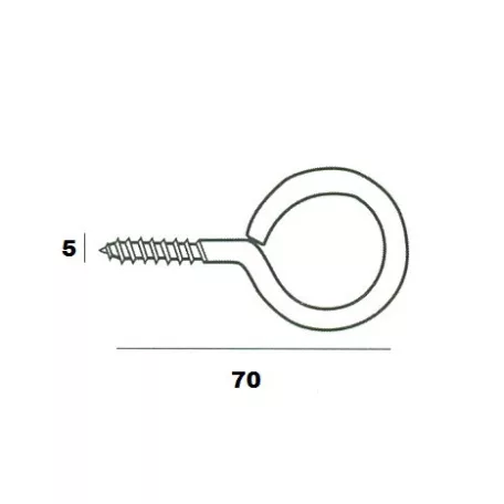 Szemescsavar 50 db/Cs. 6*70 mm