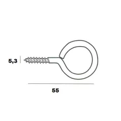 Szemescsavar 50 db/Cs 6*40 mm