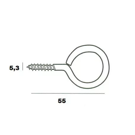 Szemescsavar 50 db/Cs 6*40 mm