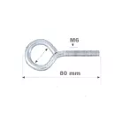 Szemescsavar 50 db/Cs Fém M6*80 mm