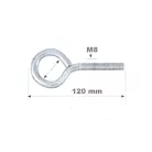 Szemescsavar Fém M8*120mm