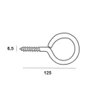 Szemescsavar /Hegesztett/ Fém M12*200 mm