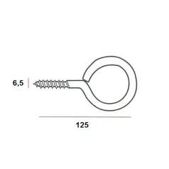 Szemescsavar /Hegesztett/ Fém M12*200 mm