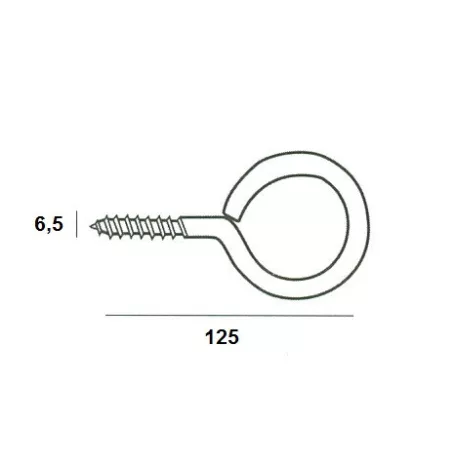 Szemescsavar /Hegesztett/ Fém M12*200 mm