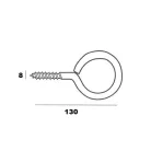 Szemescsavar 8*120 mm