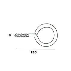 Szemescsavar 8*120 mm