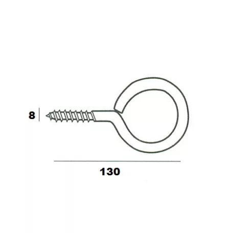 Szemescsavar 8*120 mm