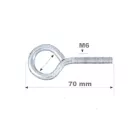 Szemescsavar 50 db/Cs Fém M6*70mm
