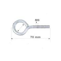 Szemescsavar 50 db/Cs Fém M6*70mm