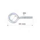 Szemescsavar Fém M6*60mm