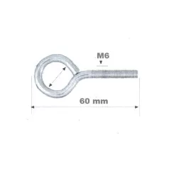 Szemescsavar Fém M6*60mm