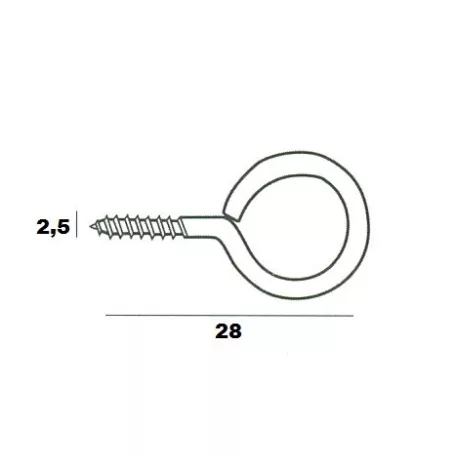 Szemescsavar 144 db/Cs. 2,8*30 mm