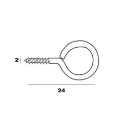 Szemescsavar 144 db/Cs. 2*25 mm