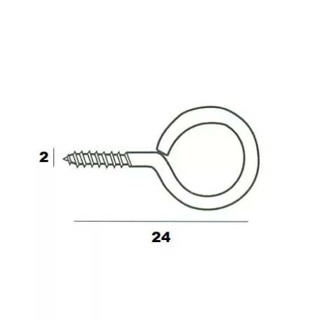 Szemescsavar 144 db/Cs. 2*25 mm