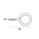 Szemescsavar 144 db/Cs. 2*21 mm