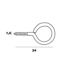 Szemescsavar 144 db/Cs. 2*21 mm