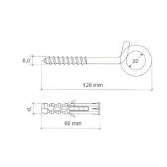 Hintahorog Famenetes+Tipli Hx-12 6*120 mm