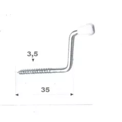 Félfordító Csavaros Műa.Gombbal 3.5*35mm