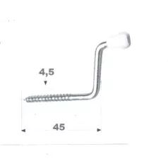 Félfordító Csavaros Műa.Gombbal 4.5*45mm