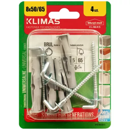 KLIMAS Falhorog Tiplivel 4 db Bliszter 4,5X65 / 8X50 mm