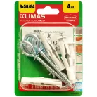 KLIMAS Szemescsavar Tiplivel 4 db Bliszt. 4,5X84 / 8X50 mm
