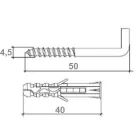 Falhorog 4,5X55 mm + Tipli 8mm Wm Px-8