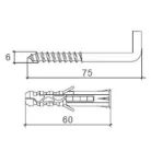 Falhorog 5,5X80mm + Tipli 10mm Wm Px-10D