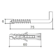Falhorog 5,5X80mm + Tipli 10mm Wm Px-10D