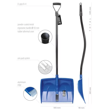 Prosperplast Hólapát 505 mm Ergometal Kék Nyelezett Ilefe-B333