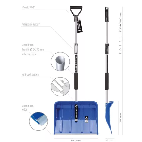 Prosperplast Hólapát 490 mm Alpe50 Telescopic Ny. Kék Il50Tsc-B333