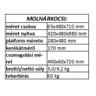 Molnárkocsi Összecsukható Mt:60Kg 5,0Kg Ht-2022