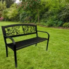 Kerti Pad Fekete/Birds/ T:250Kg 18Kg 128*58*90 cm
