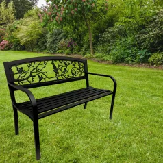 Kerti Pad Fekete/Birds/ T:250Kg 18Kg 128*58*90 cm