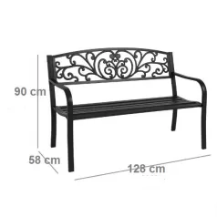 Kerti Pad Fekete /Blooming/ T:250Kg 16Kg 128*58*90 cm