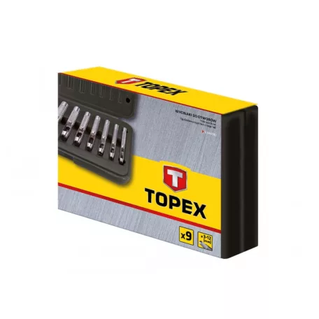 TOPEX Bőrlyukasztó Készlet 9R. 3-12 mm