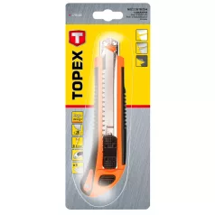 TOPEX Pvc Kés 18 mm Fémbetétes Törd.Auto