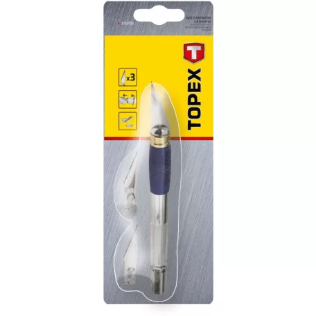 TOPEX Modellező Kés 3 Pengével 155 mm