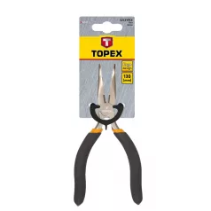 TOPEX Hosszúcsőrű Fogó Hajl.Műszerész 115 mm