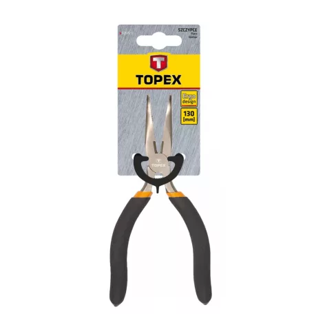TOPEX Hosszúcsőrű Fogó Hajl.Műszerész 115 mm