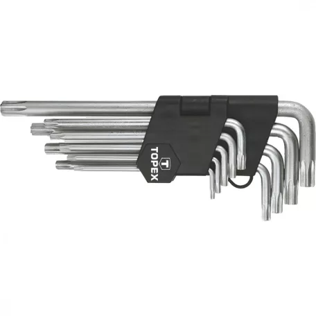 TOPEX Imbuszkulcs Klt. Torx 9R. T10-50.Hos