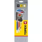 TOPEX Imbuszkulcs Klt. 9R. 1,5-10 mm Szines