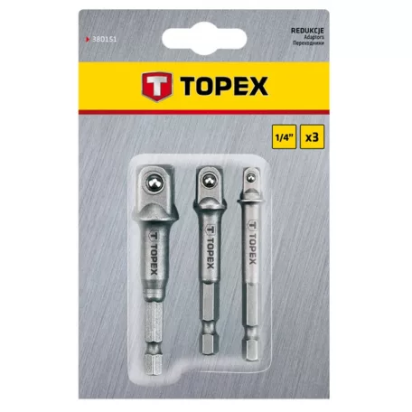 TOPEX Adapterkészlet 3R. 1/4" -3/8" -1/2"