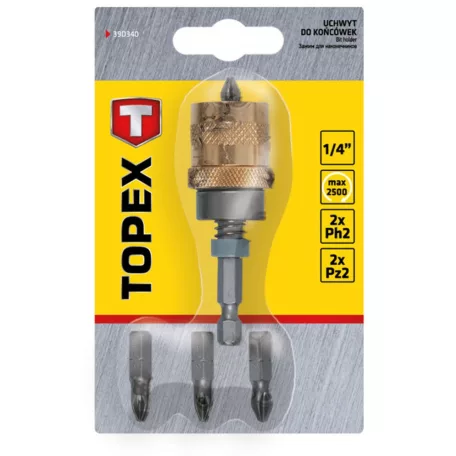 TOPEX Bithegyhez Hajtószár 1/4" 5R. Rugós