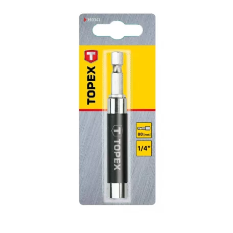 TOPEX Bithegyhez Hajtószár 1/4" Mágnes. 80 mm