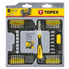 TOPEX Bit És Dugókulcs Klt.Racsnis Hajtós 37R.