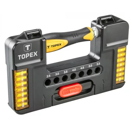 TOPEX Bit És Dugókulcs Klt.Racsnis Hajtós 37R.