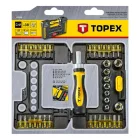 TOPEX Bit És Dugókulcs Klt.Racsnis Hajtós 38R.
