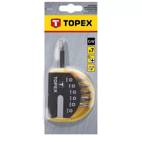 TOPEX Bit Készlet 7R.Tartó Mágnes.