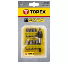 TOPEX Bit Készlet 18R. 1/4" Hajtószárral