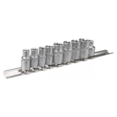 TOPEX Torx Betét Klt. 9R. 1/4"-3/8" E5-E16